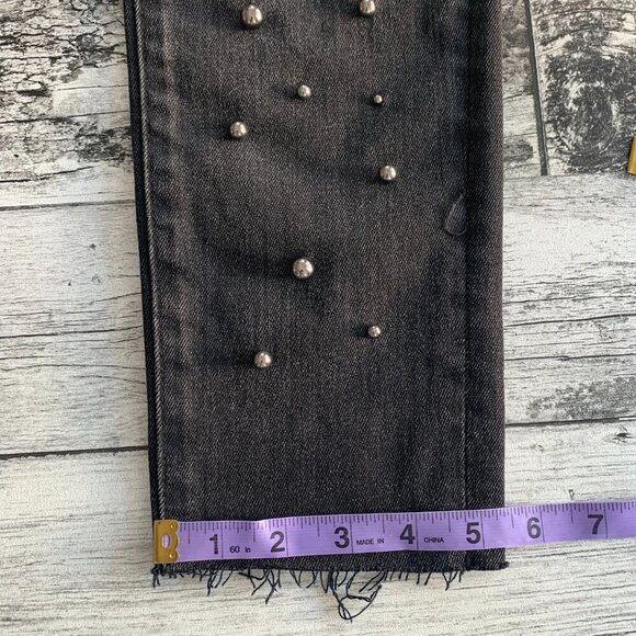 Black Studded Women's Jeans - Picture 16 of 16
